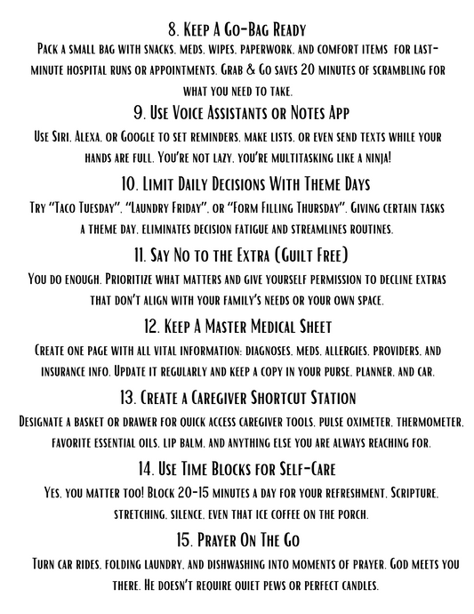 15 Time Saving Tips For Caregivers | Making the Most of the Time You Have