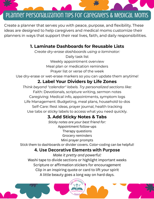 7 Planner Personalization Tips For Caregivers That Actually Help