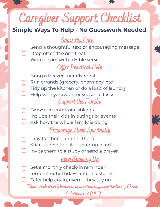 Caregiver Support Checklist