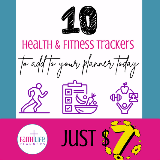 Health and Fitness Tracker Bundle – Printable Planner Inserts for Busy Women