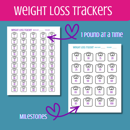 Health and Fitness Tracker Bundle – Printable Planner Inserts for Busy Women
