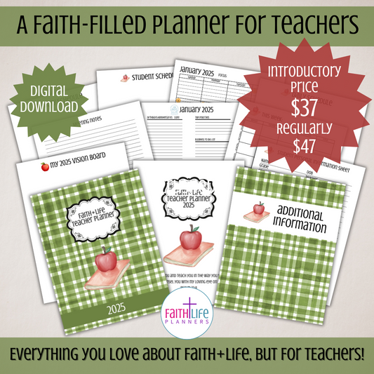 Faith+Life Planner for Teachers | Organize Your Classroom | Grow in Faith