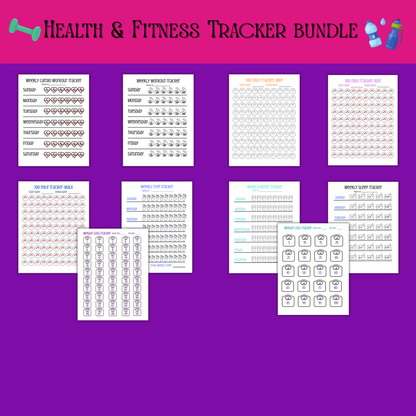 Faith-Focused Habit Tracker Bundle | Personal Growth, Wellness, and Spiritual Renewal