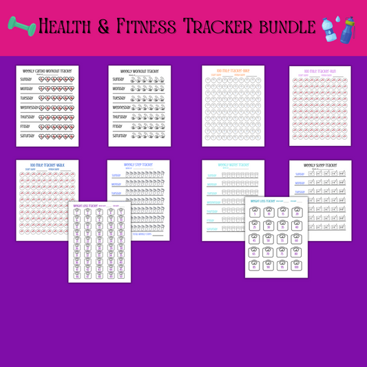 Faith-Focused Habit Tracker Bundle | Personal Growth, Wellness, and Spiritual Renewal