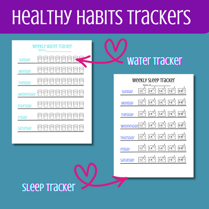 Health & Fitness Trackers For Your Planner