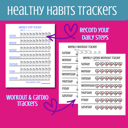 Health & Fitness Trackers For Your Planner